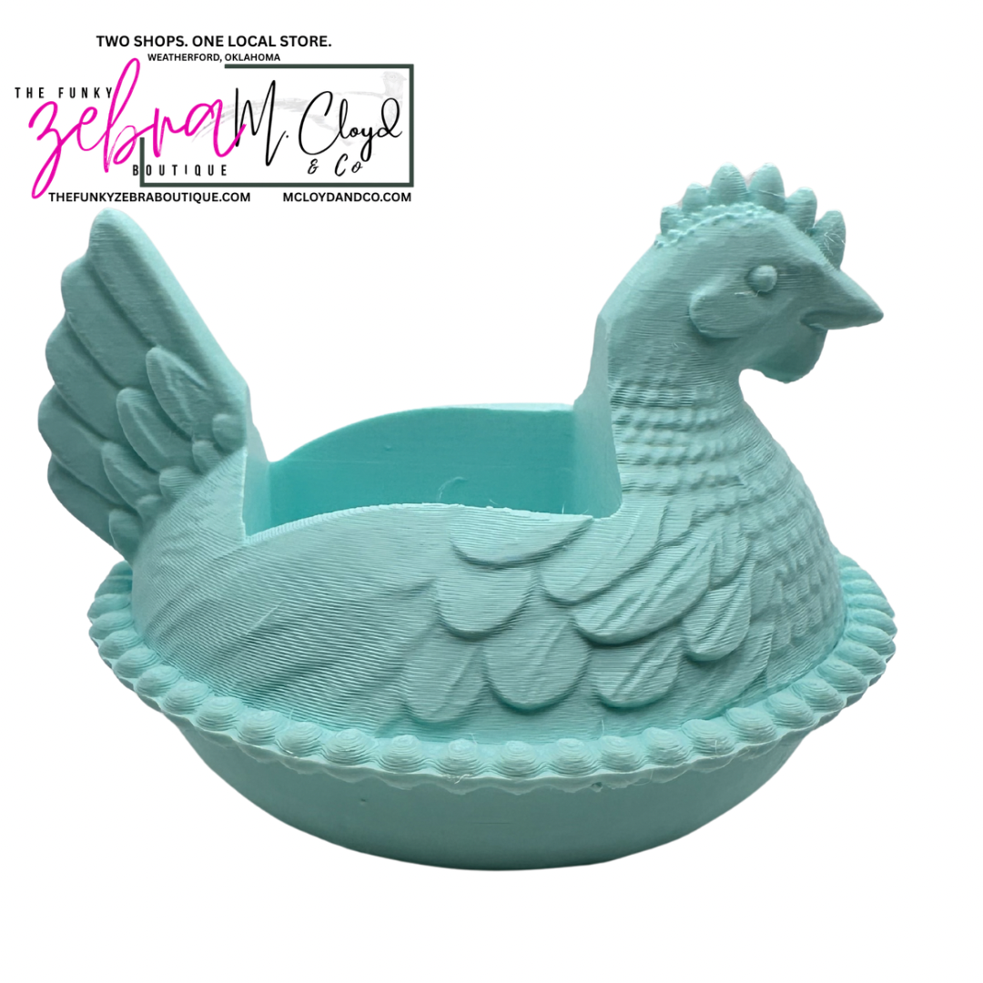 Farmhouse Chicken Hen on Nest Soap Holder - Vintage Blue – The