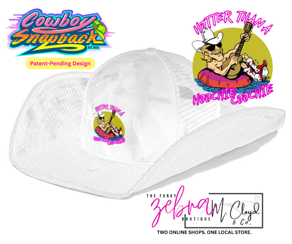 The Original Cowboy Snapback Hotter Hoochie Coochie 6 Panel White Camo ...